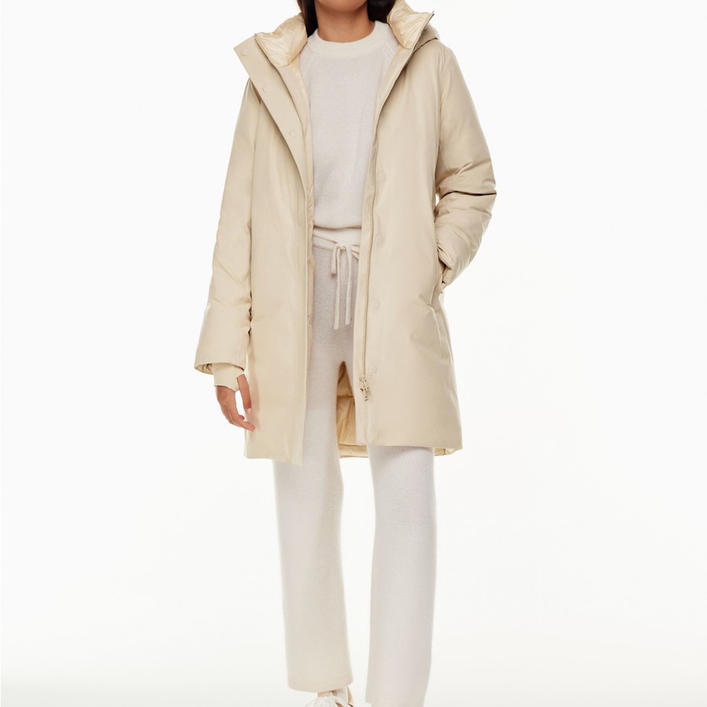 Babaton Cream Hooded Puffer Coat
